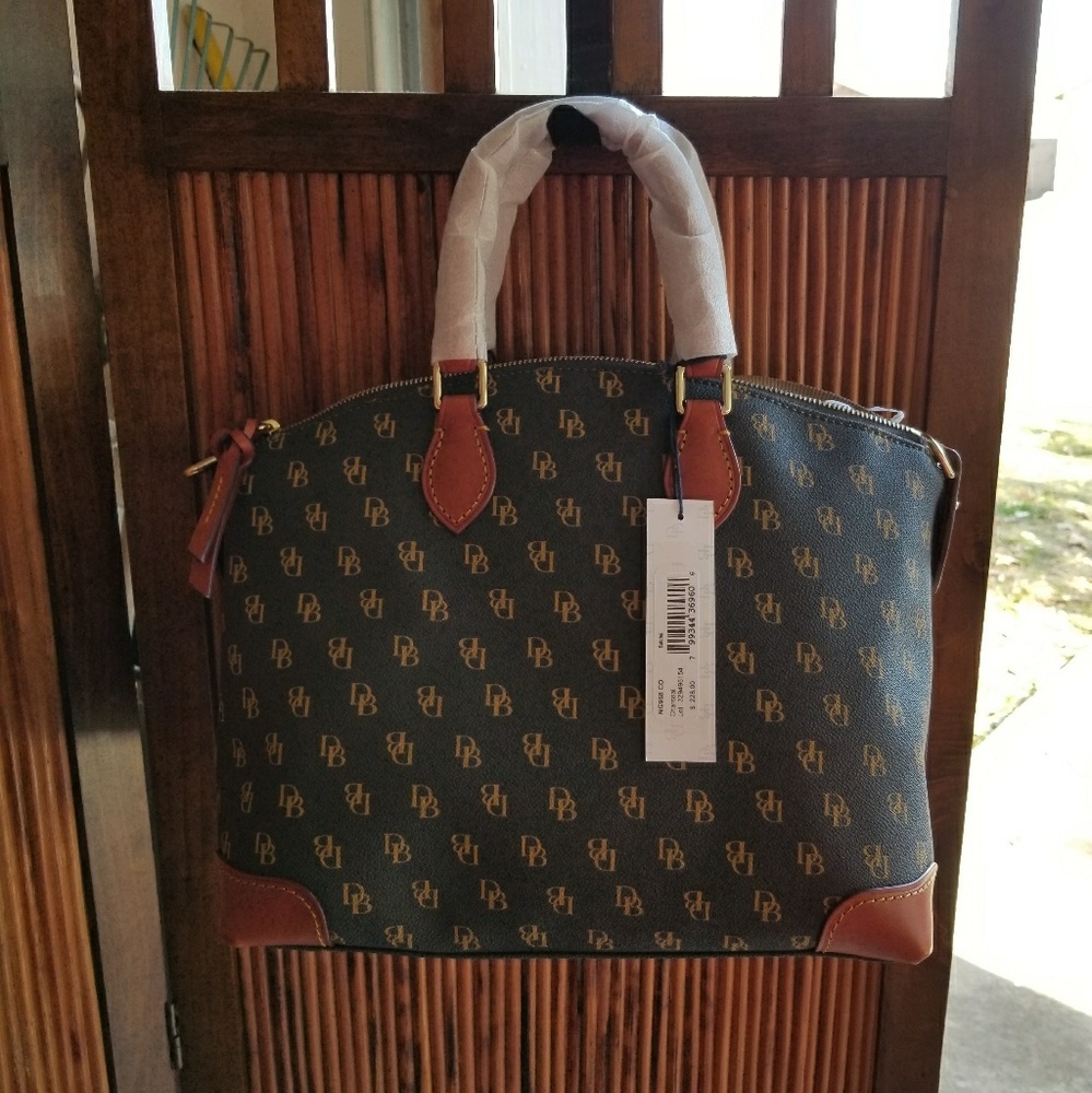 Gretta Satchel in Charcoal with gold DB